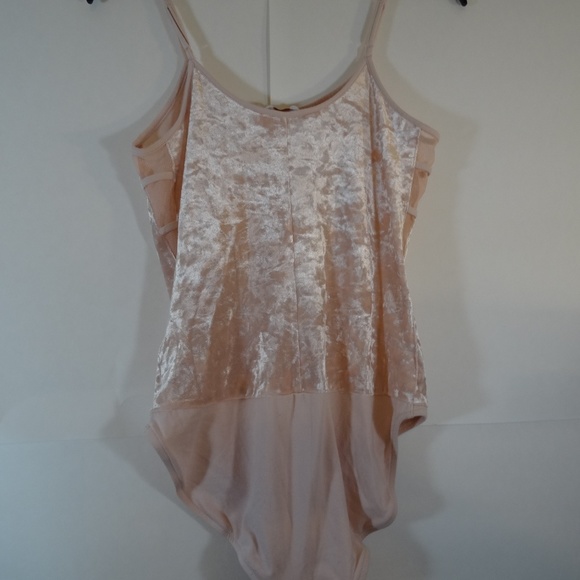 Candies Pink Velour Sleeveless Bodysuit - Picture 5 of 5